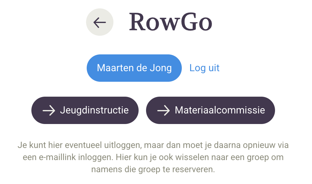 Wisselen tussen accounts op de profielpagina